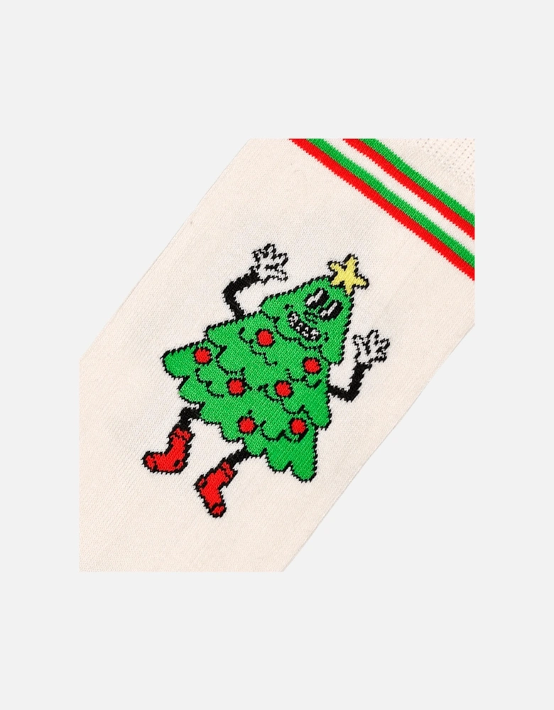 Happy Tree Socks, White