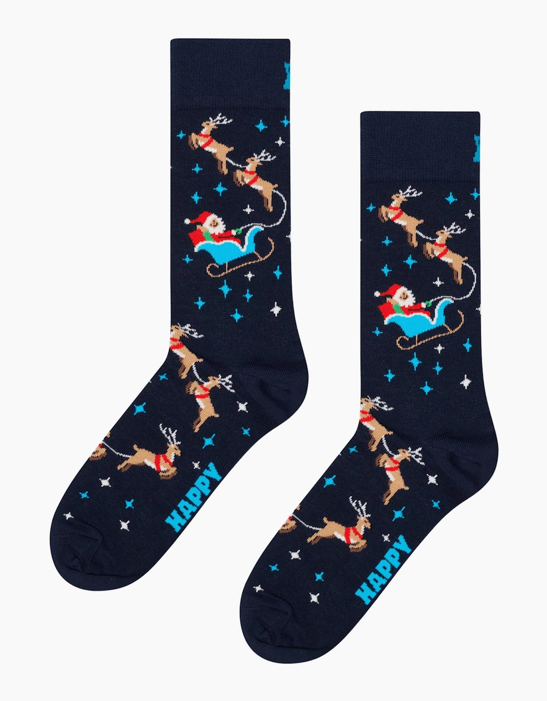 Women's Sleigh Socks, Navy - Black - Size: 9.5/12.5/12/11.5/11/10.5/10/13/9/8/8.5