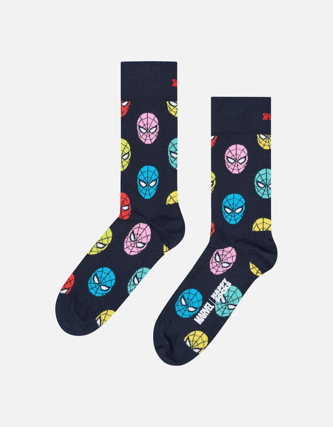 3-Pack Marvel Spiderman Socks Gift Box, Red/Yellow/Navy
