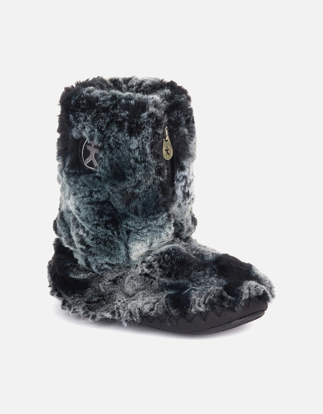 COLE Womens Faux Fur Boots Black Wolf