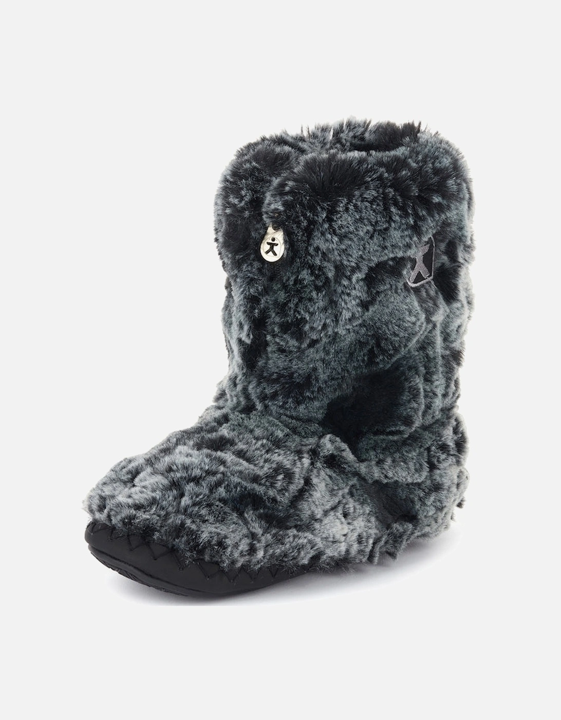 COLE Womens Faux Fur Boots Black Wolf