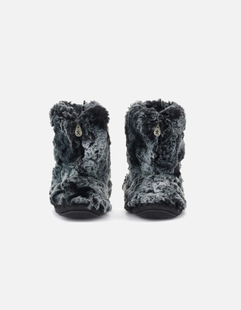 COLE Womens Faux Fur Boots Black Wolf