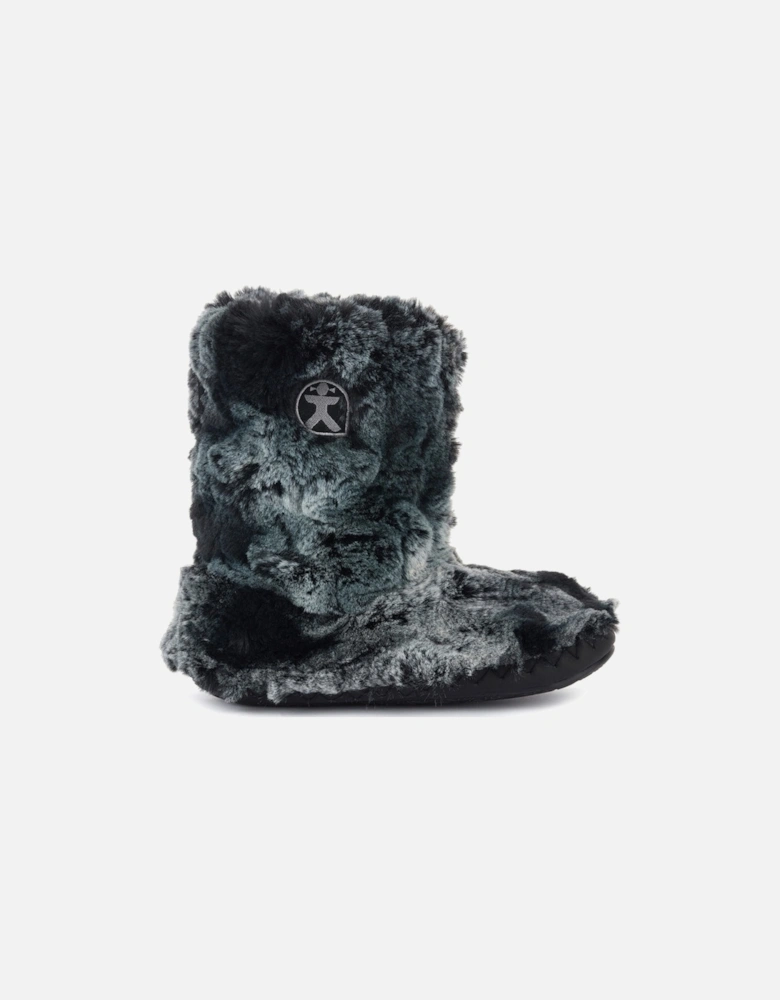 COLE Womens Faux Fur Boots Black Wolf