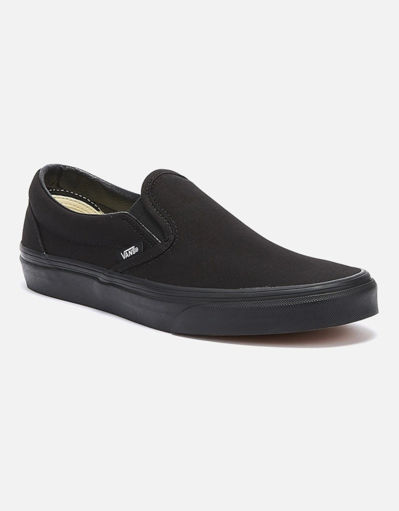 Classic Slip on Womens Black Canvas Trainers