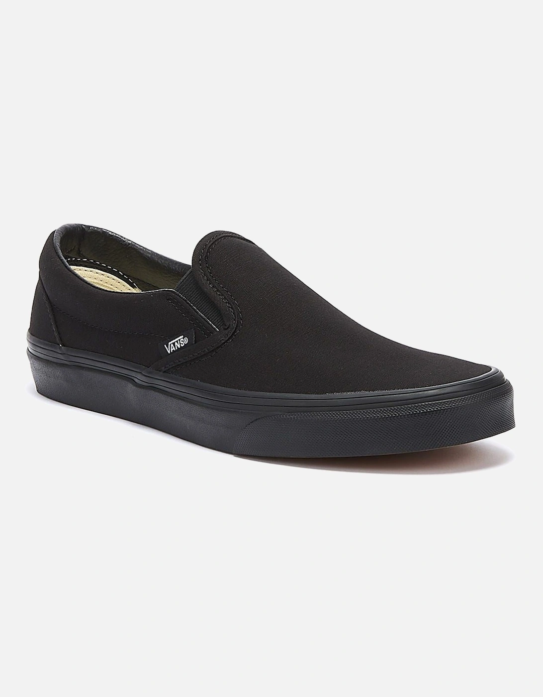 Classic Slip on Womens Black Canvas Trainers
