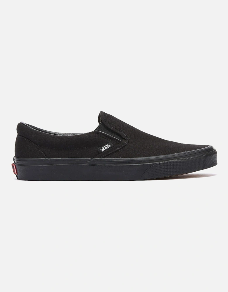 Classic Slip on Womens Black Canvas Trainers