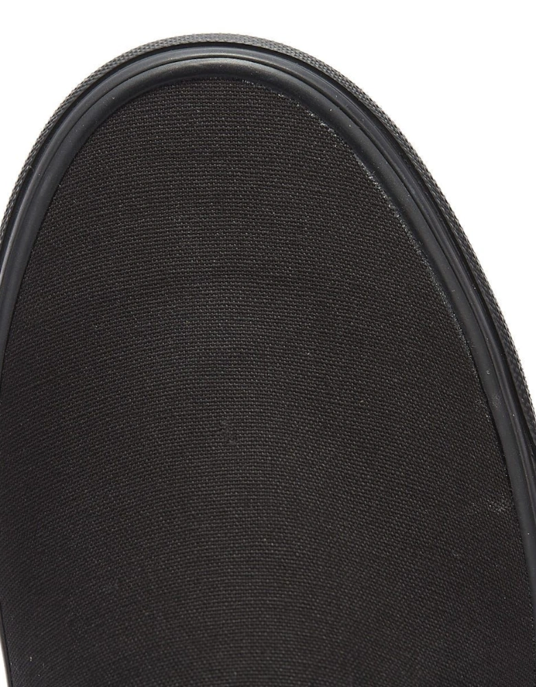 Classic Slip on Womens Black Canvas Trainers