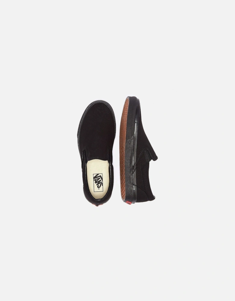 Classic Slip on Womens Black Canvas Trainers