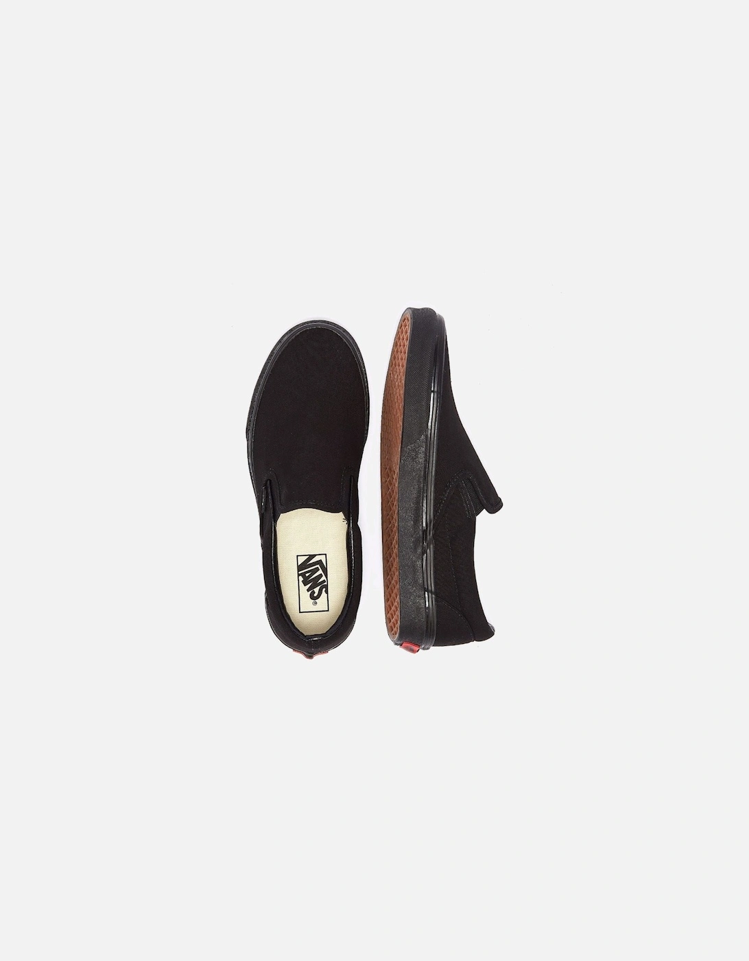 Classic Slip on Womens Black Canvas Trainers