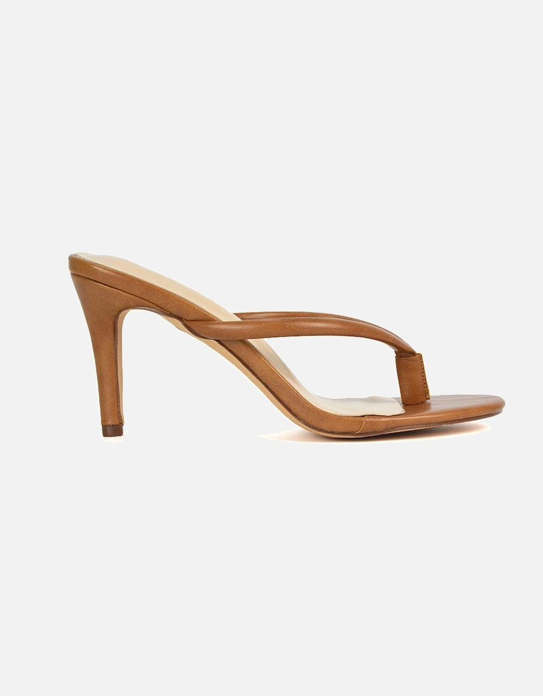 'Celina'Slip On Toe Post Stiletto Heeled Mule Sandal Shoes, 2 of 1