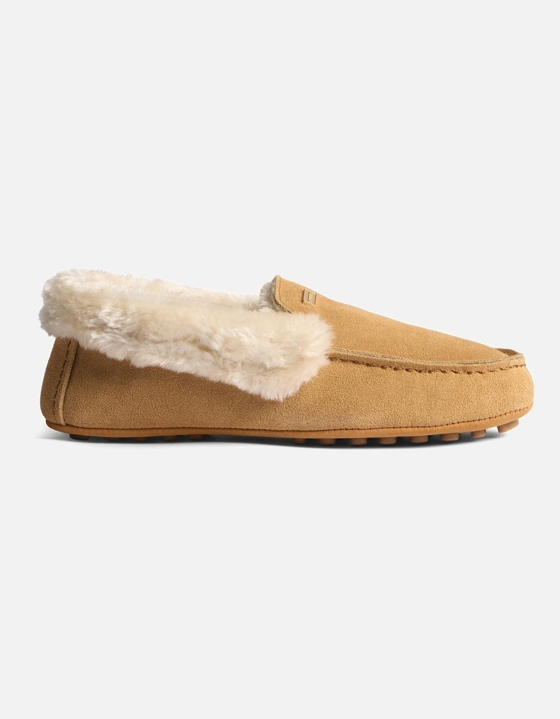 Womens Moccasin Slipper Sherpa Suede Women's Biscuit Slippers