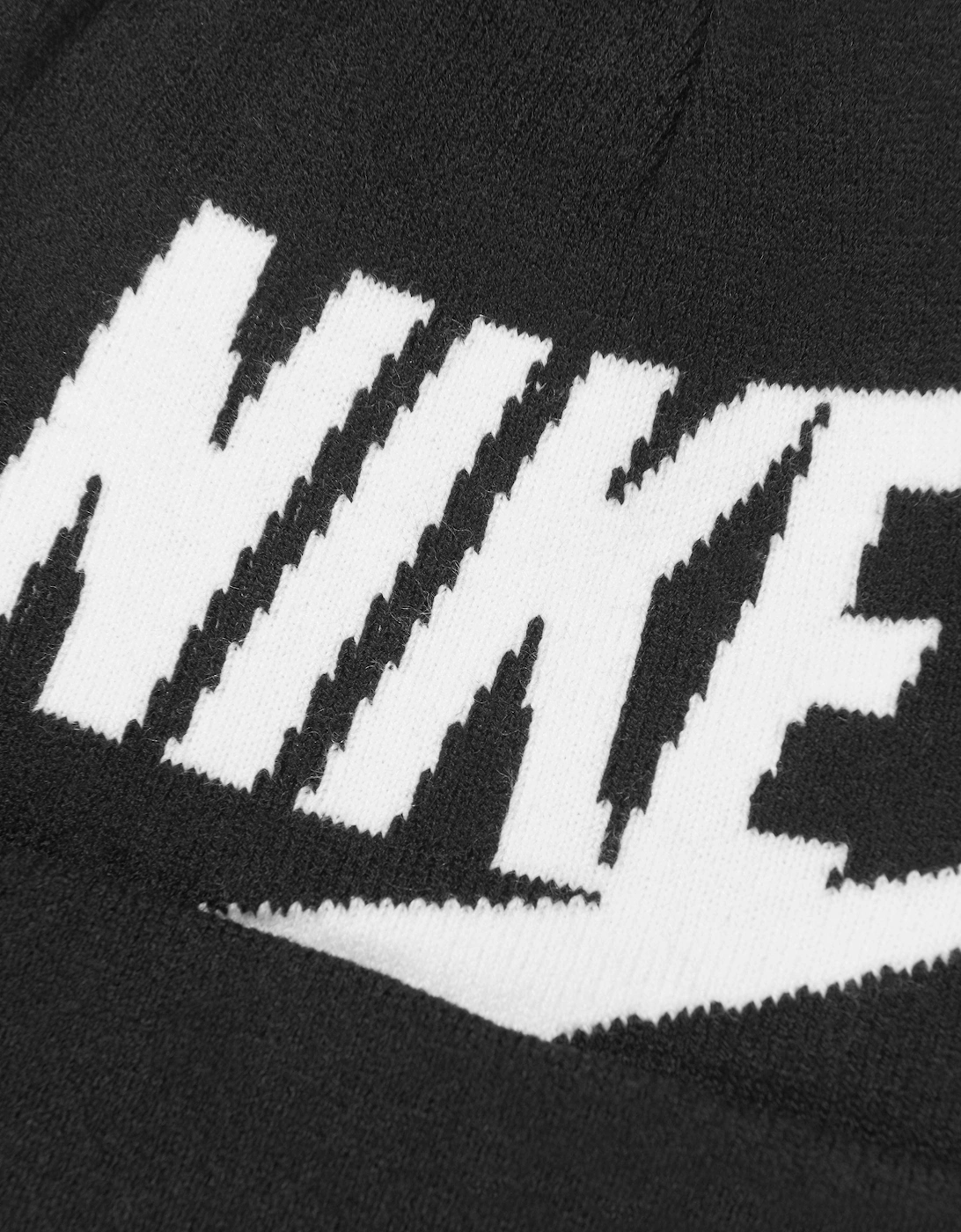 Boys Swoosh Pom Beanie And Gloves Set in Black