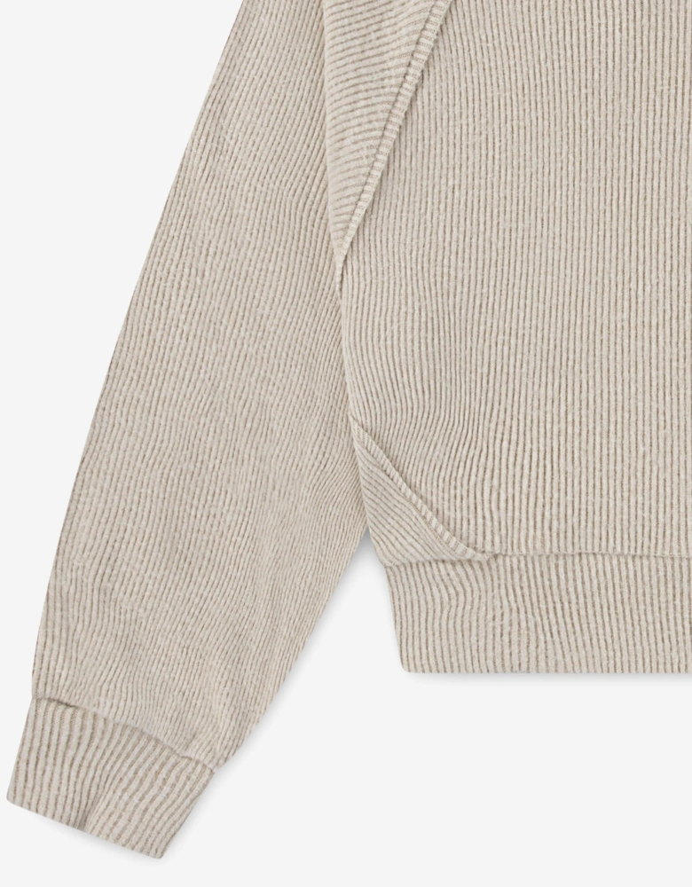 Jordan Girls Quarter Zip Sweatshirt in Beige