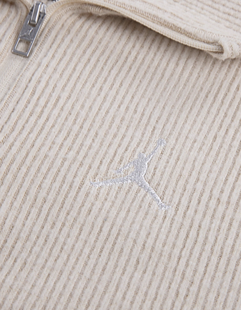 Jordan Girls Quarter Zip Sweatshirt in Beige
