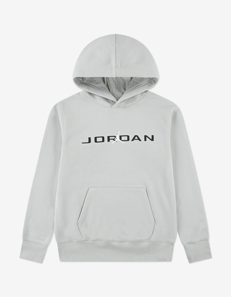 Jordan Boys MJ Stretch HBR Hoodie in Grey
