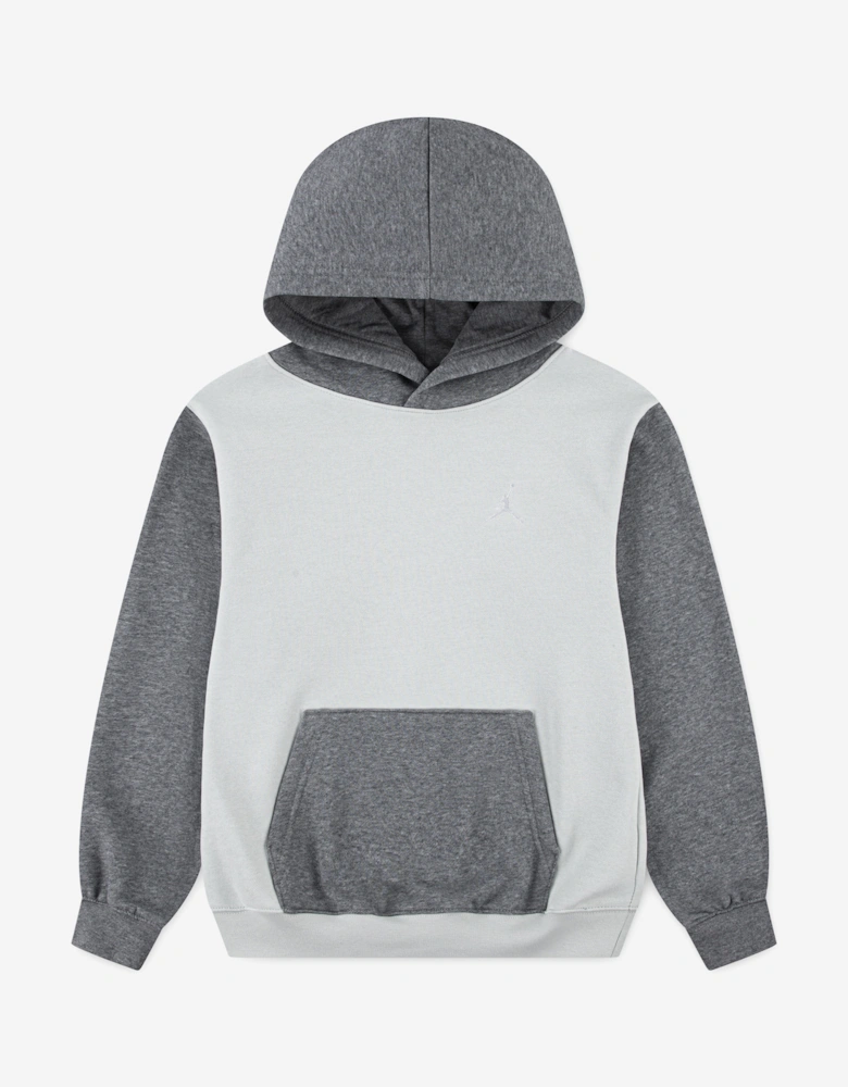 Jordan Boys MJ Brooklyn Fleece Hoodie in Grey