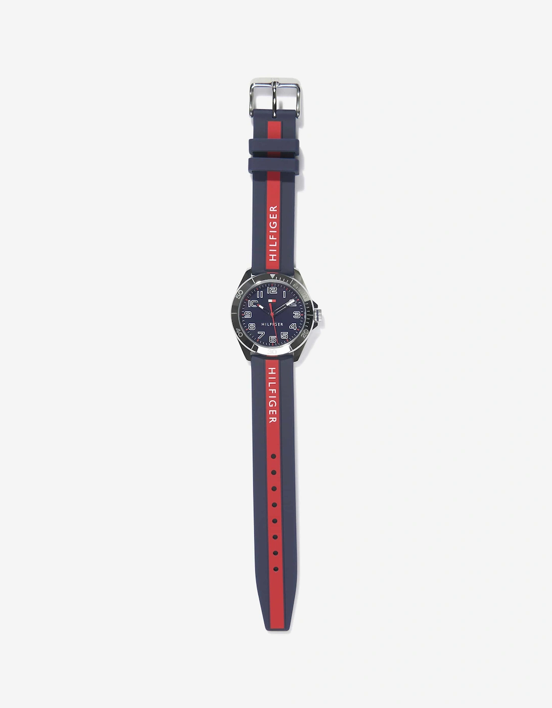 Boys Logo Strap Watch in Navy-34mm (One Size)
