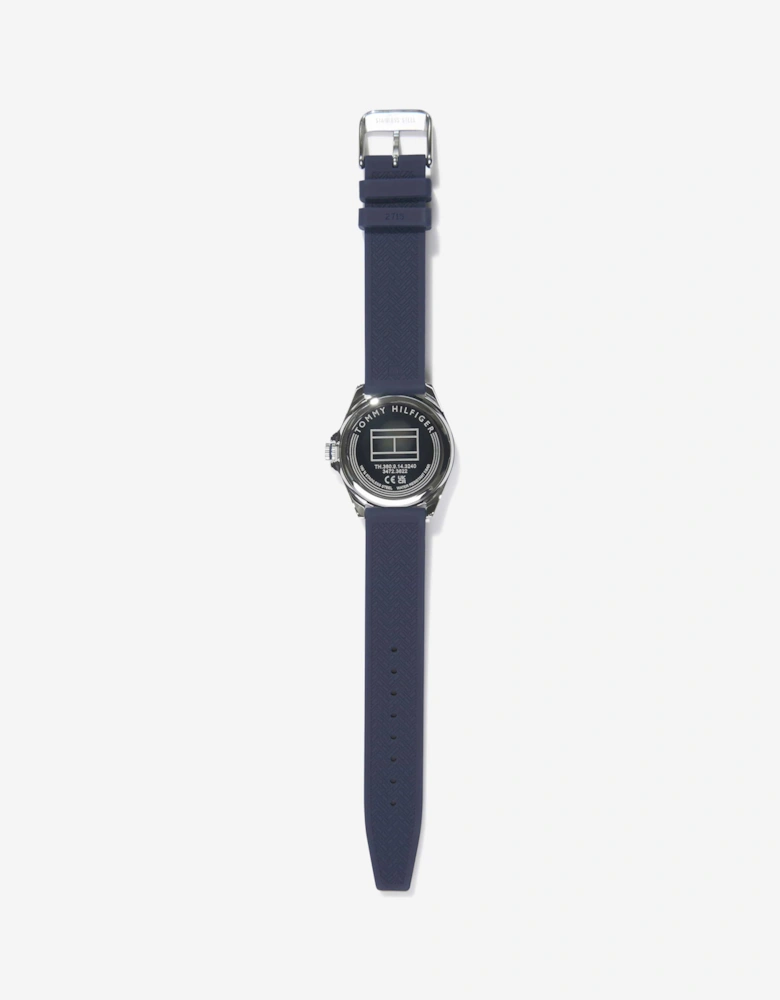 Boys Logo Strap Watch in Navy-34mm (One Size)