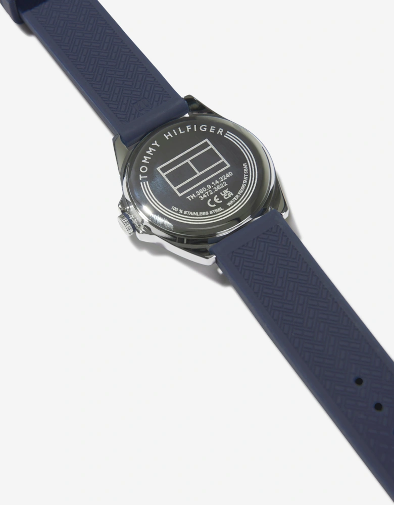 Boys Logo Strap Watch in Navy-34mm (One Size)