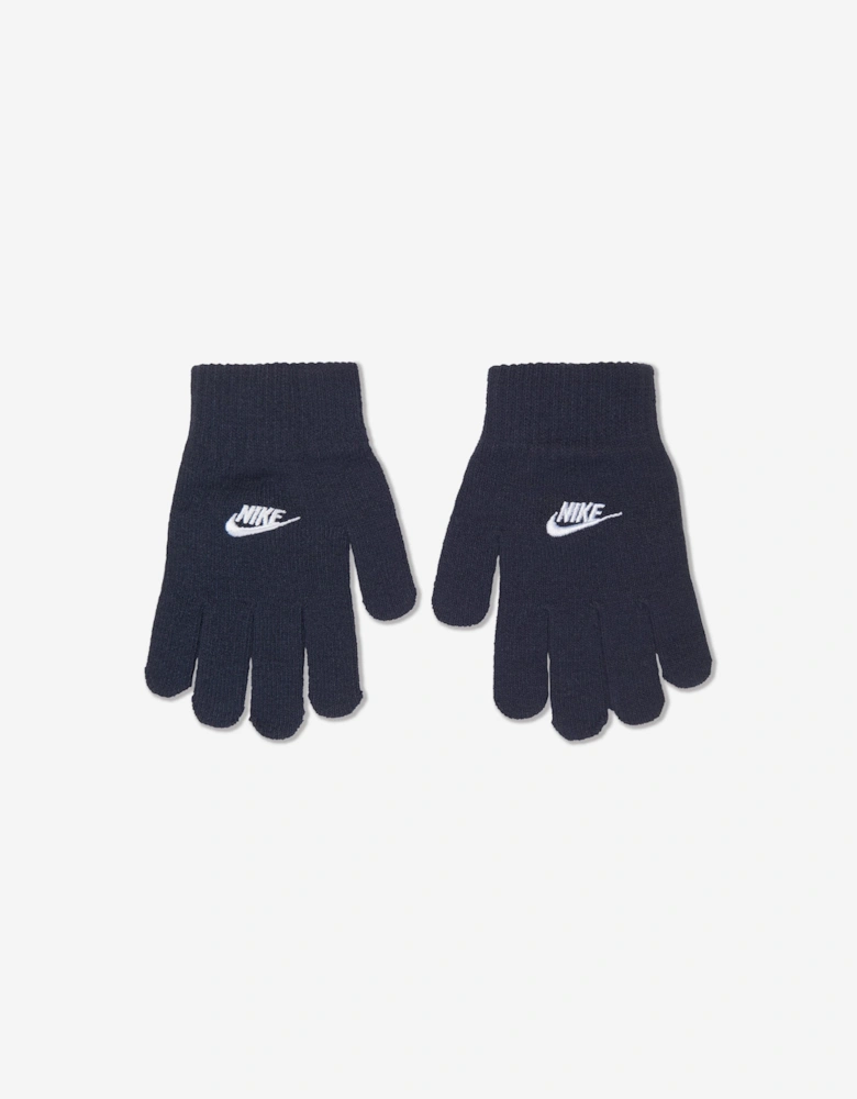 Boys Futura Beanie Hat And Gloves Set in Navy