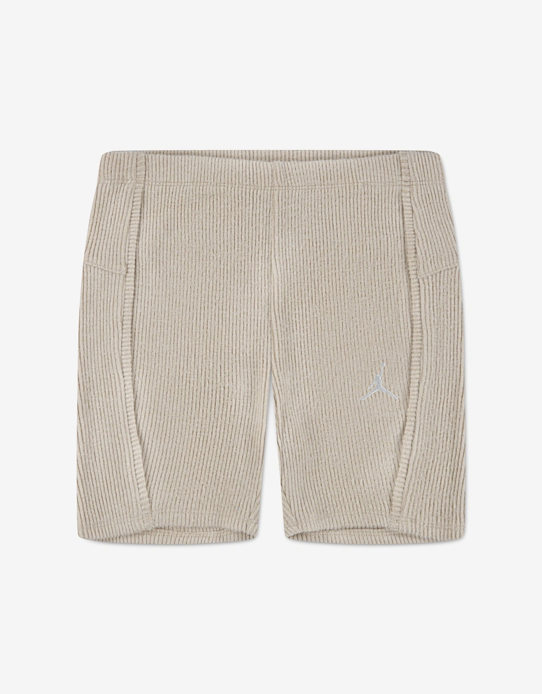 Jordan Girls Ribbed Bike Shorts in Beige, 5 of 4