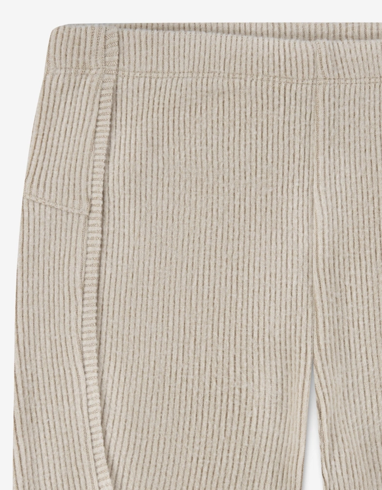 Jordan Girls Ribbed Bike Shorts in Beige