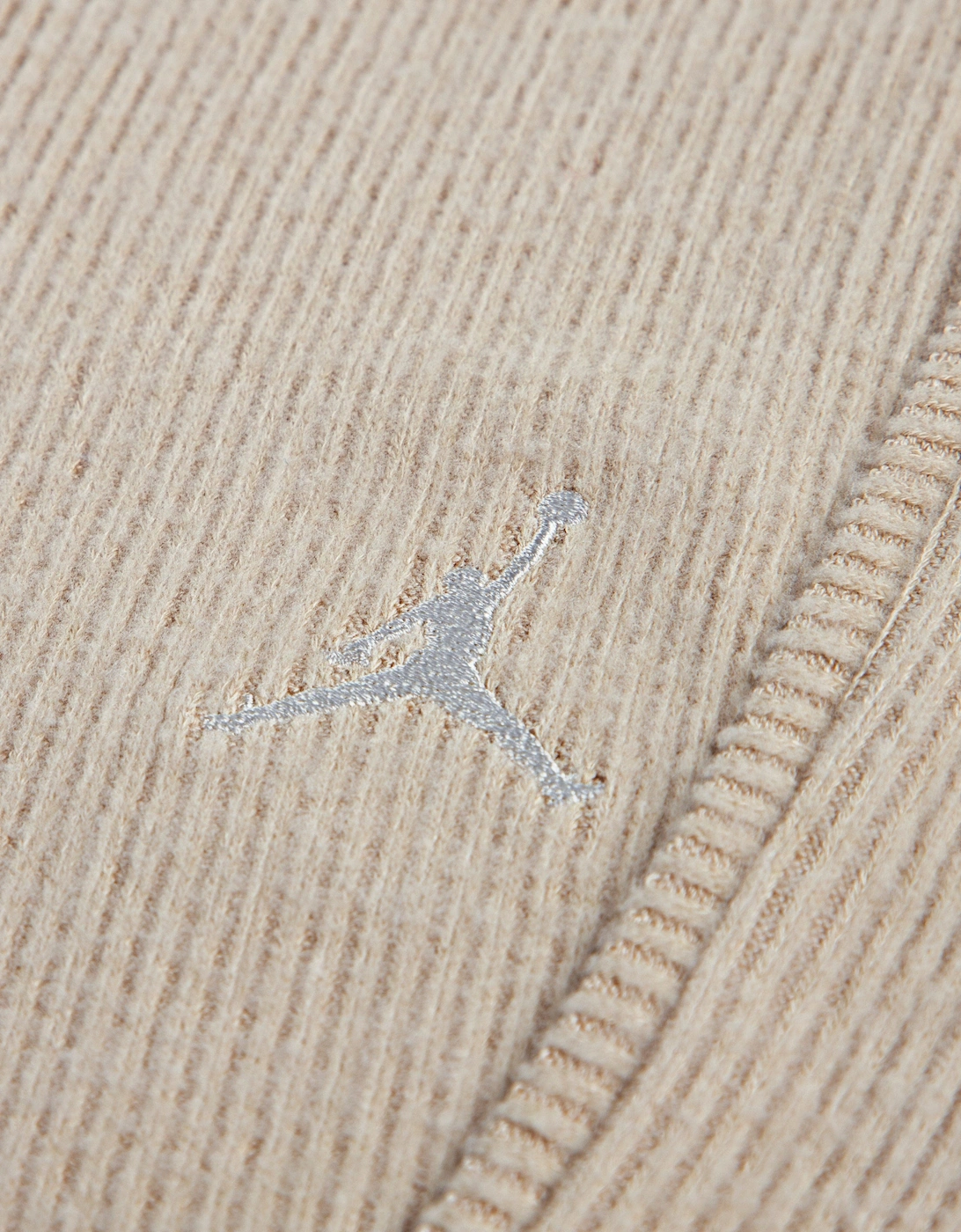 Jordan Girls Ribbed Bike Shorts in Beige