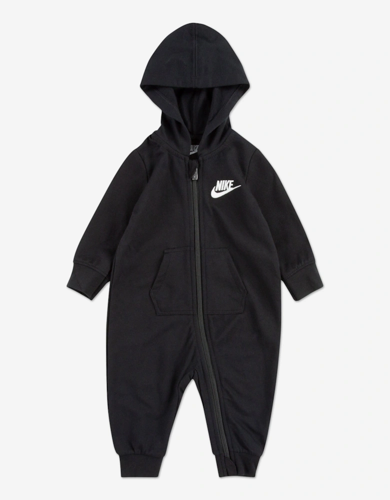 Baby French Terry Coverall in Black