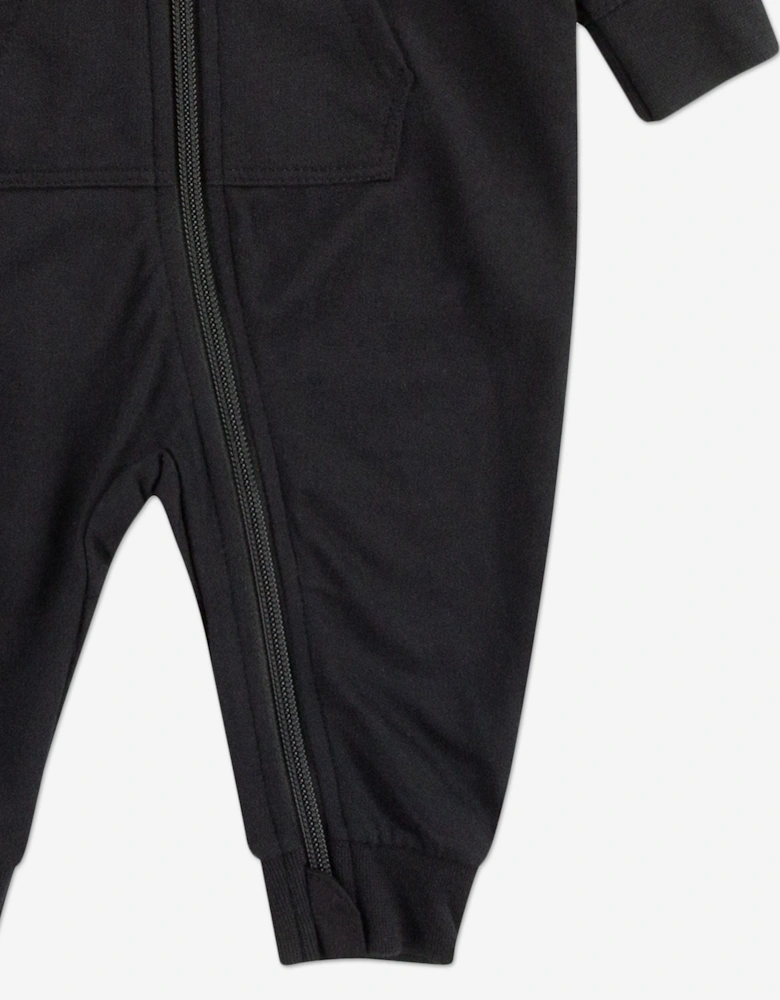 Baby French Terry Coverall in Black