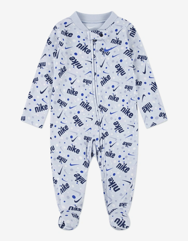 Baby Boys Play For All AOP Babygrow in Blue