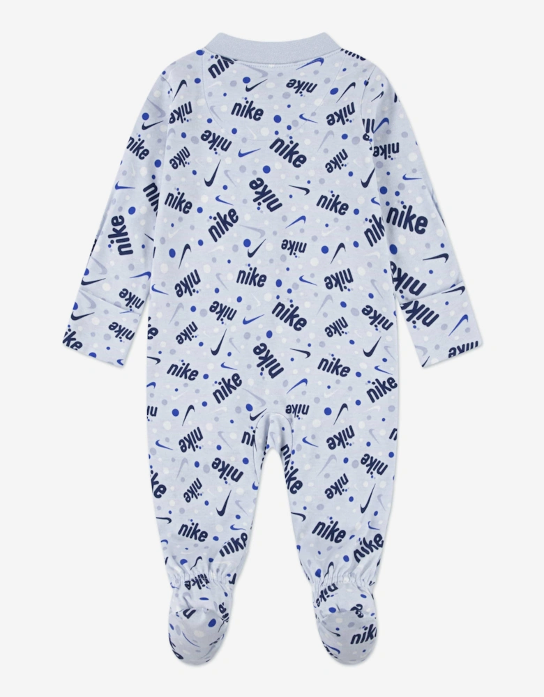 Baby Boys Play For All AOP Babygrow in Blue