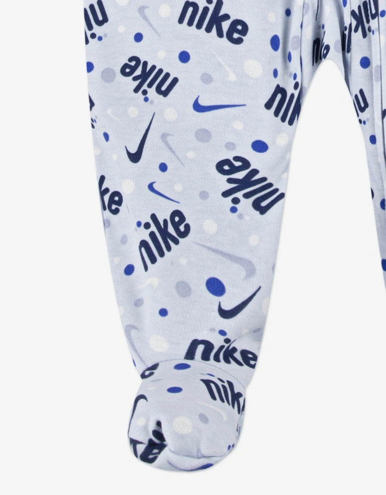 Baby Boys Play For All AOP Babygrow in Blue