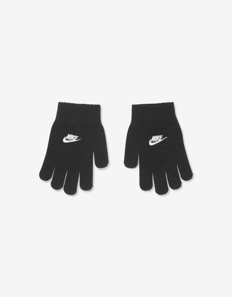 Boys Futura Beanie Hat And Gloves Set in Black