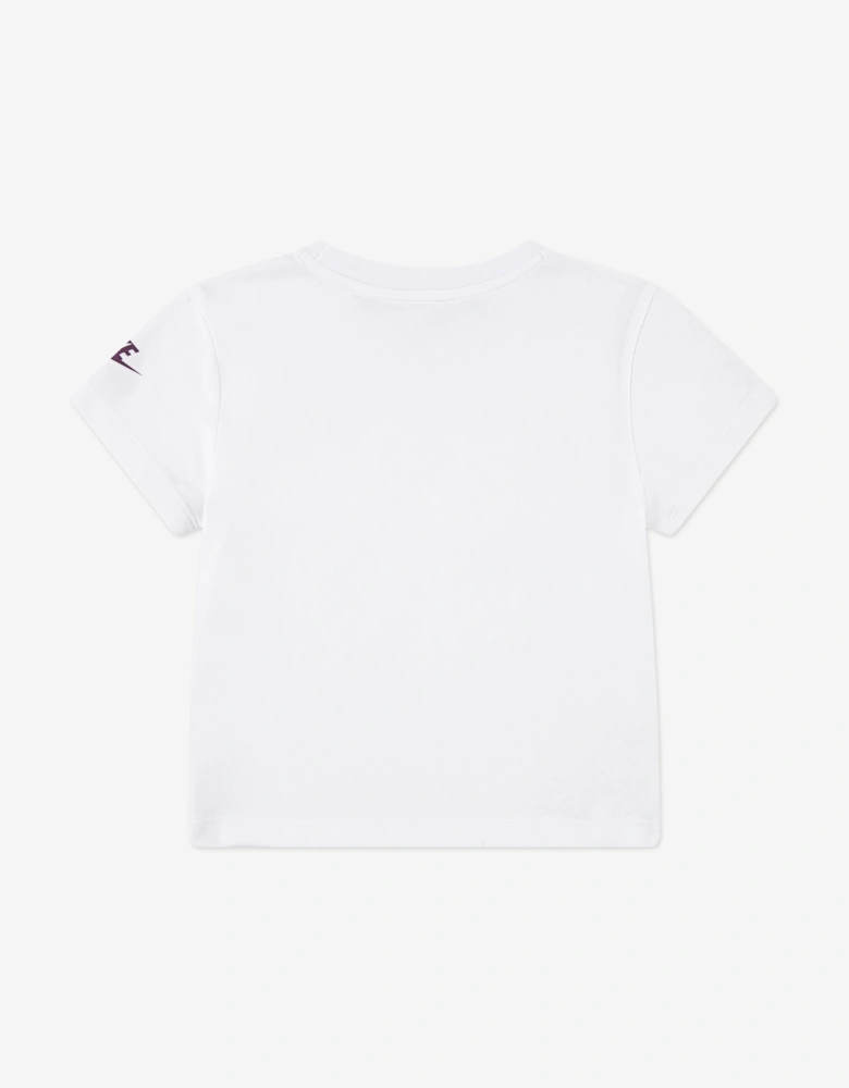 Girls New Animal Print Futura T-Shirt in White