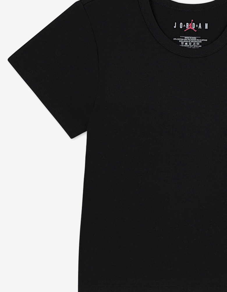 Jordan Girls Brooklyn Essential T-Shirt in Black
