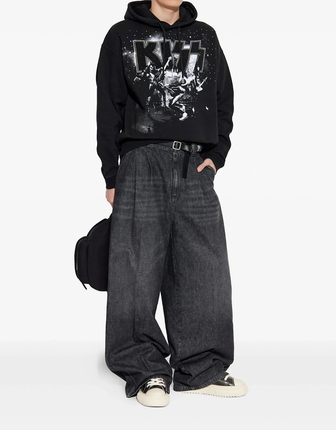 Kiss Hooded Top Black