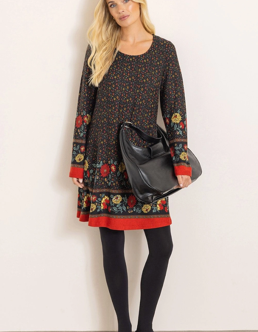 Border Print Knitted Tunic Top, 2 of 1