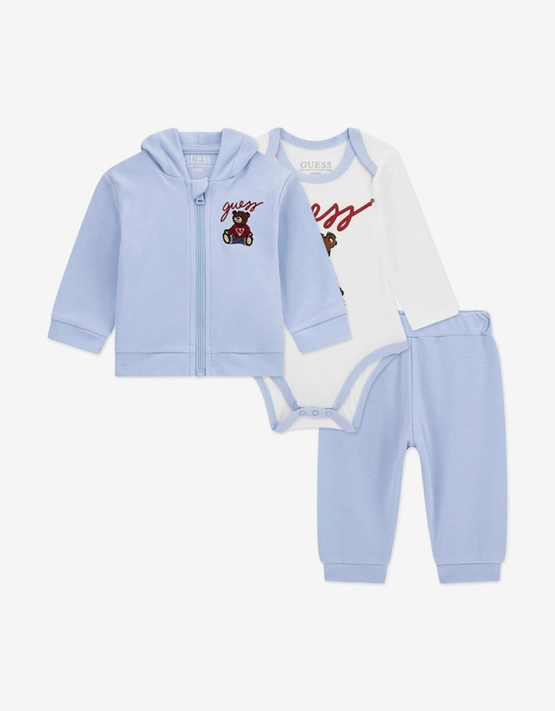 Baby Boys Teddy Bear Tracksuit Set in Blue