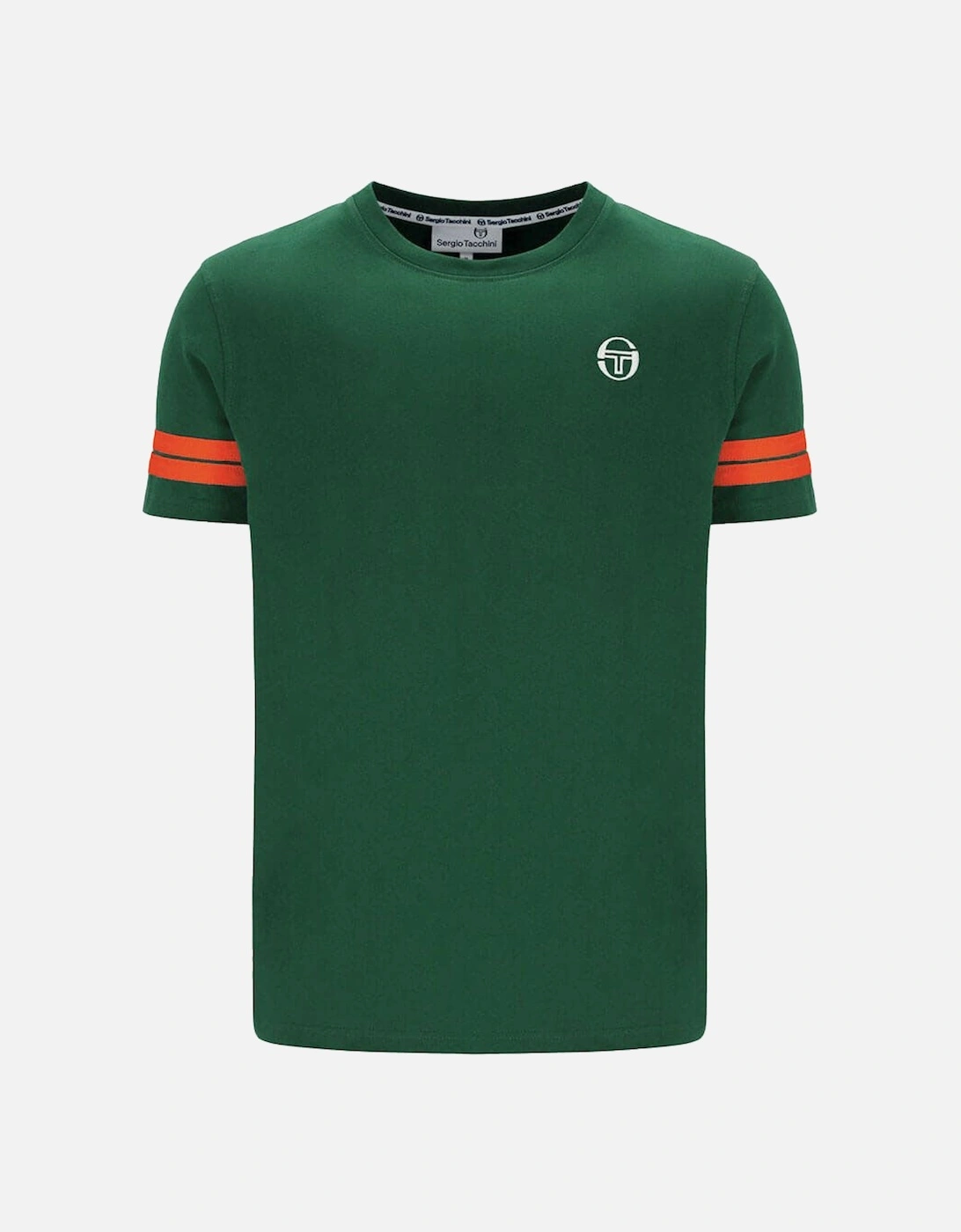 Mens Grello T-Shirt - Eden/Tangerine Tango, 4 of 3