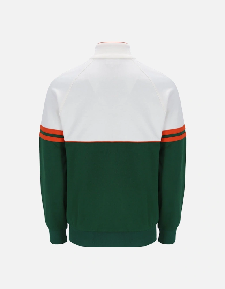 Orion Luxe Velour Track Top - Eden/Tangerine Tango