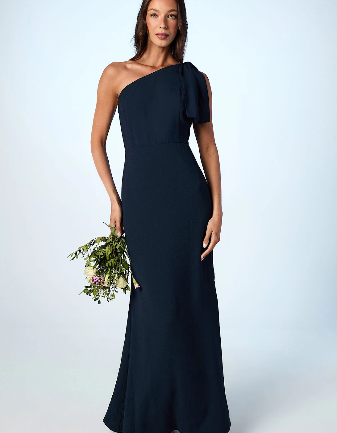 Honoured Bow One Shoulder Maxi Bridesmaid Dress, 2 of 1