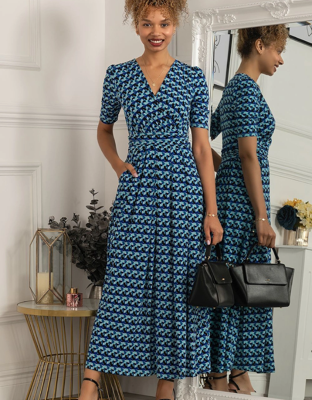 Georgia Geometric Jersey Maxi Dress, 2 of 1