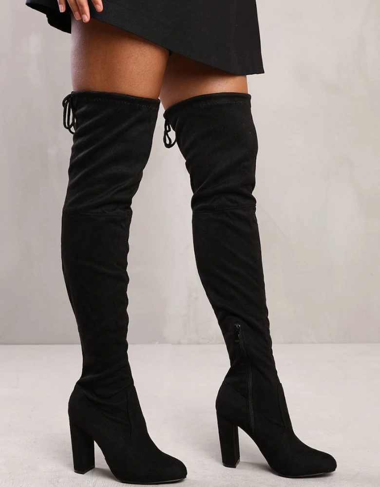 'Macie' Over The Knee Boot With Block Heel
