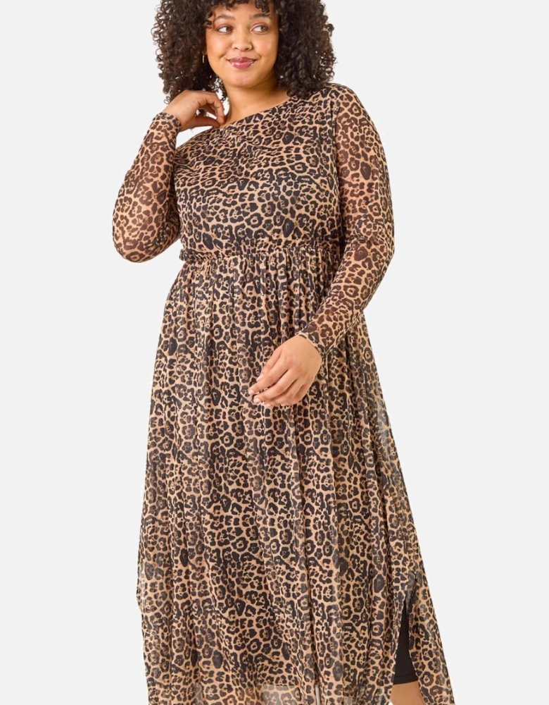 Curve Animal Print A-Line Stretch Dress