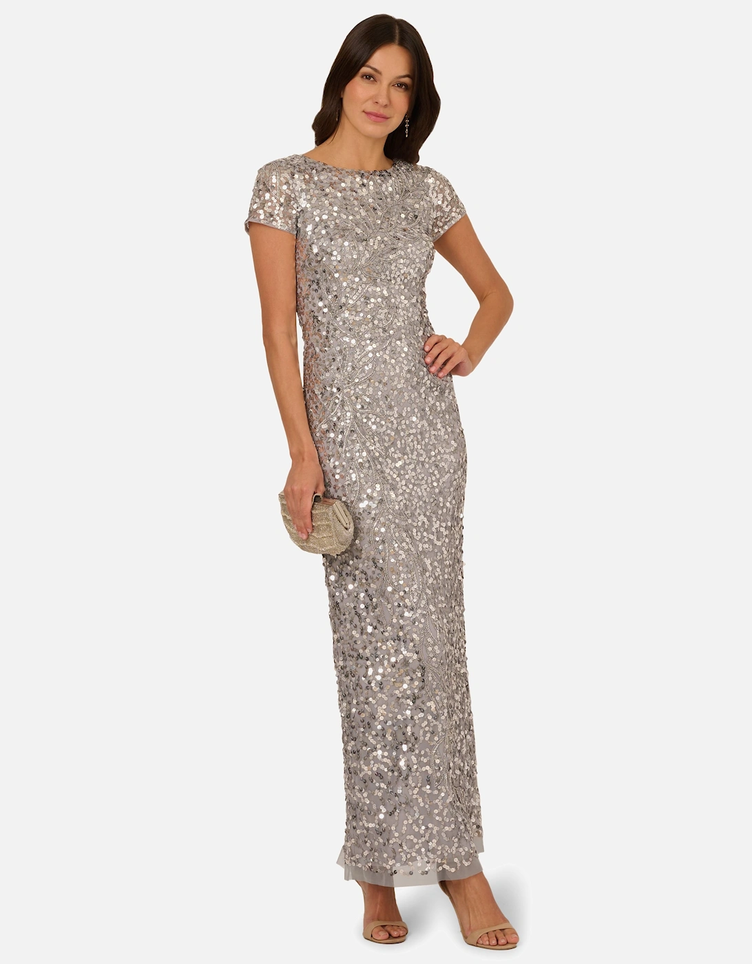 Beaded Mesh Long Dress, 2 of 1