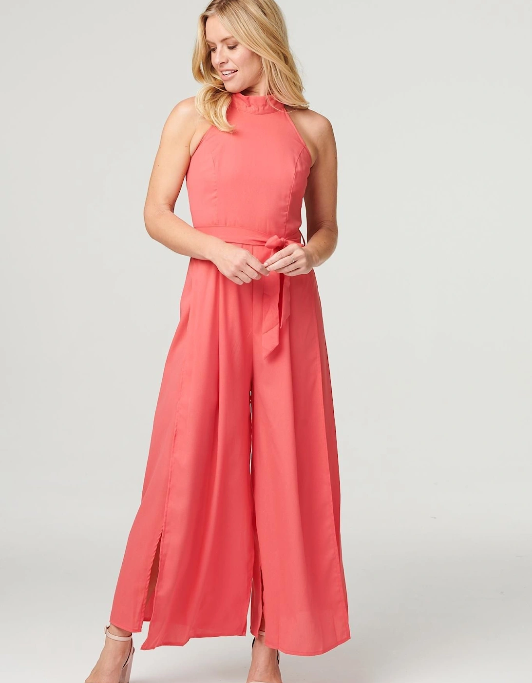 High Neck Split Leg Jumpsuit, 2 of 1