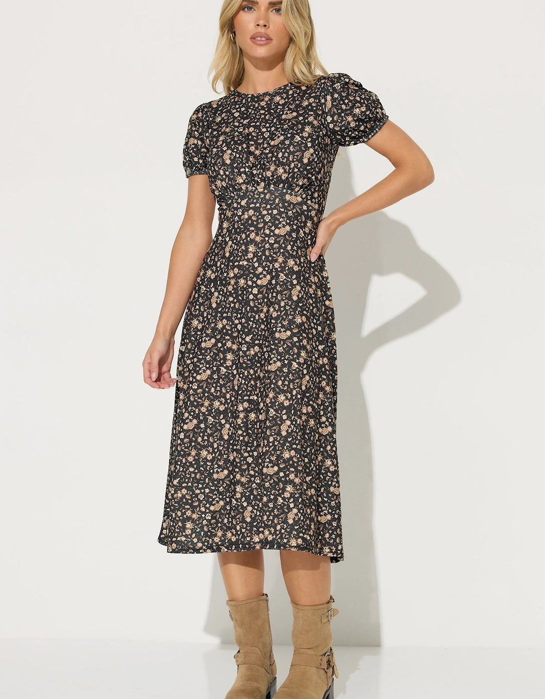 Petite Ditsy Floral Tea Dress, 2 of 1