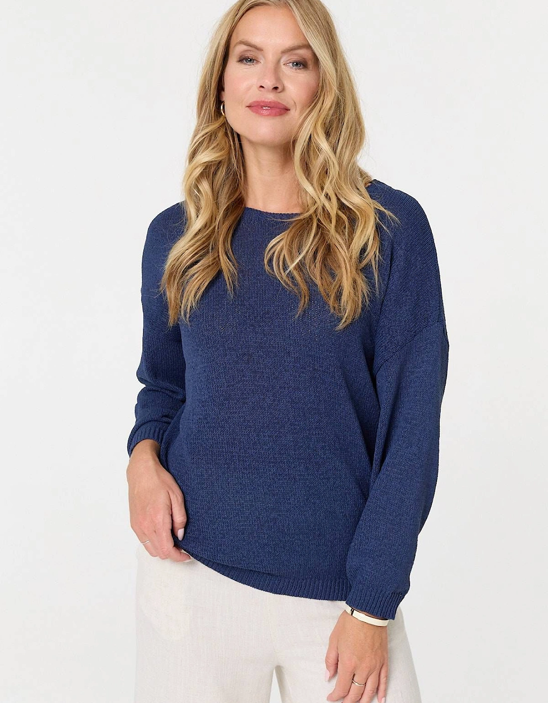 Relaxed Long Sleeve Drop Shoulder Jumper, 2 of 1