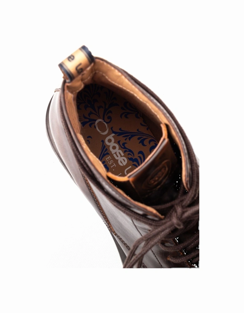 London Brunel Leather Men's Brown Ankle Boots