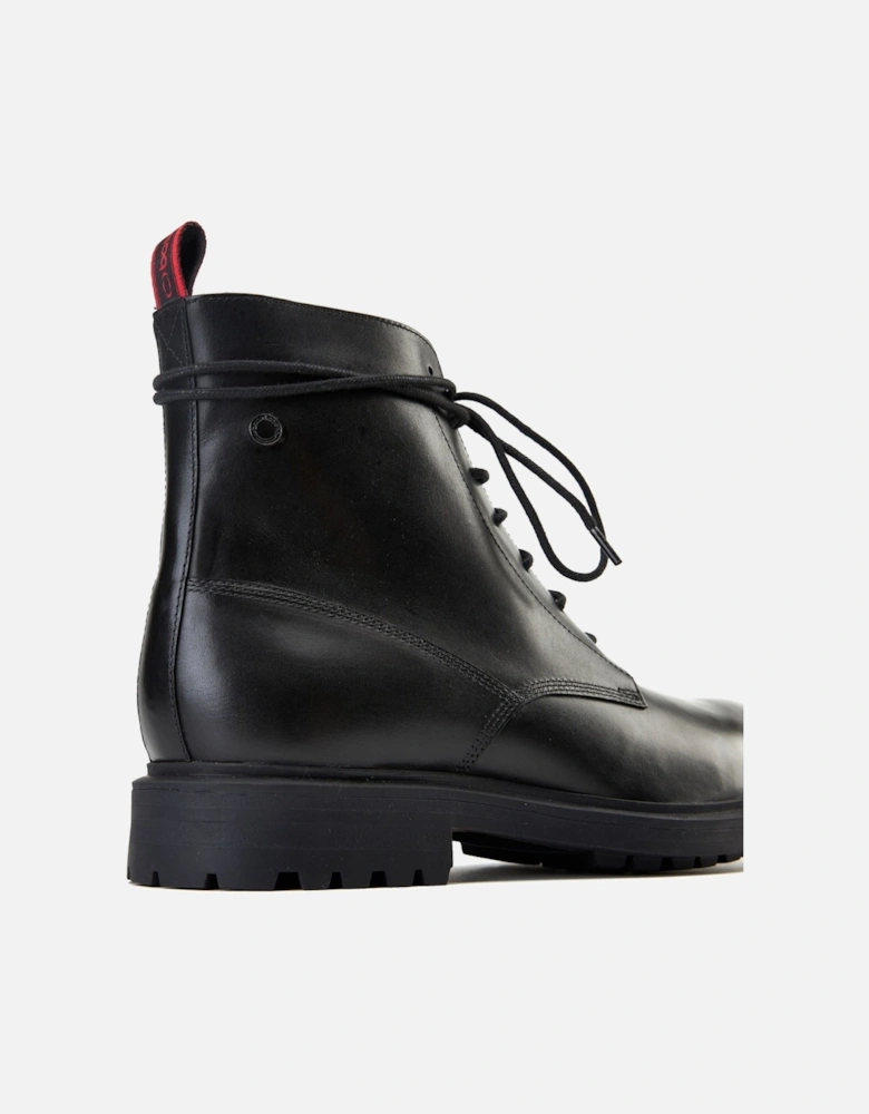 London Brunel Leather Men's Black Ankle Boots